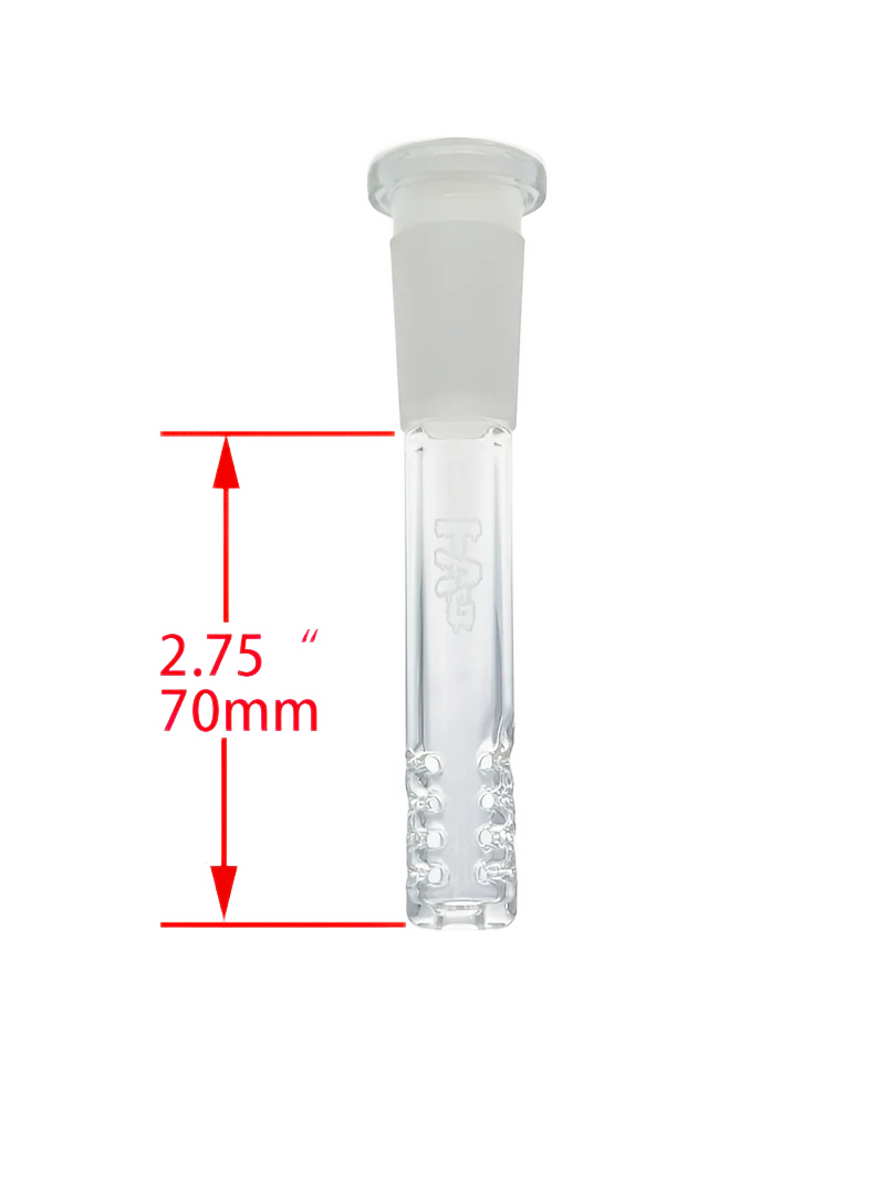 TAG - 18/14MM Open End 32 Slit Gridded Bong Downstem - Image 11