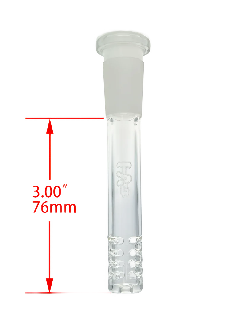 TAG - 18/14MM Open End 32 Slit Gridded Bong Downstem - Image 12