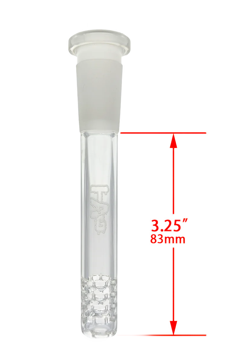TAG - 18/14MM Open End 32 Slit Gridded Bong Downstem - Image 4