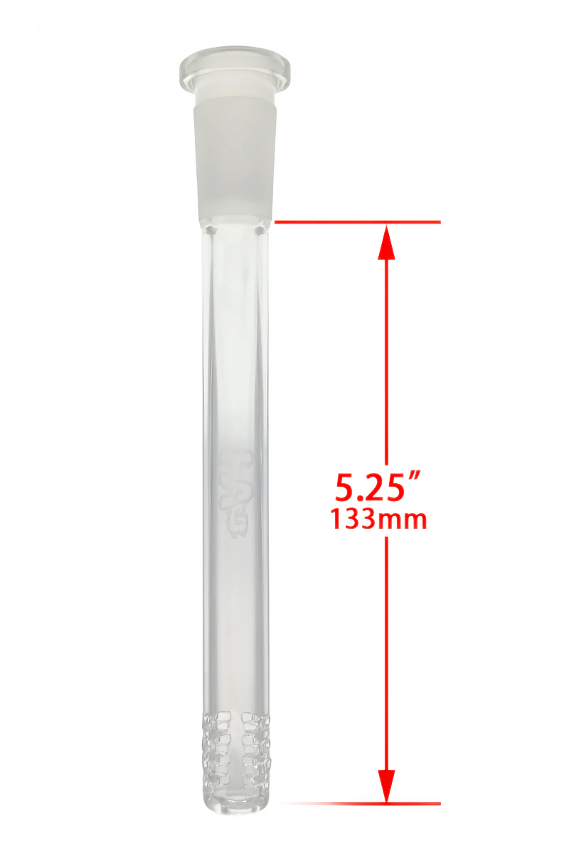 TAG - 18/14MM Open End 32 Slit Gridded Bong Downstem - Image 7