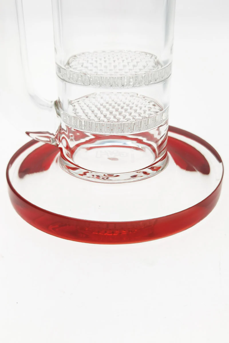 TAG - 16" Bent Neck Double Honeycomb Spinning Splash Guard Bong (18MM Female) - Image 16