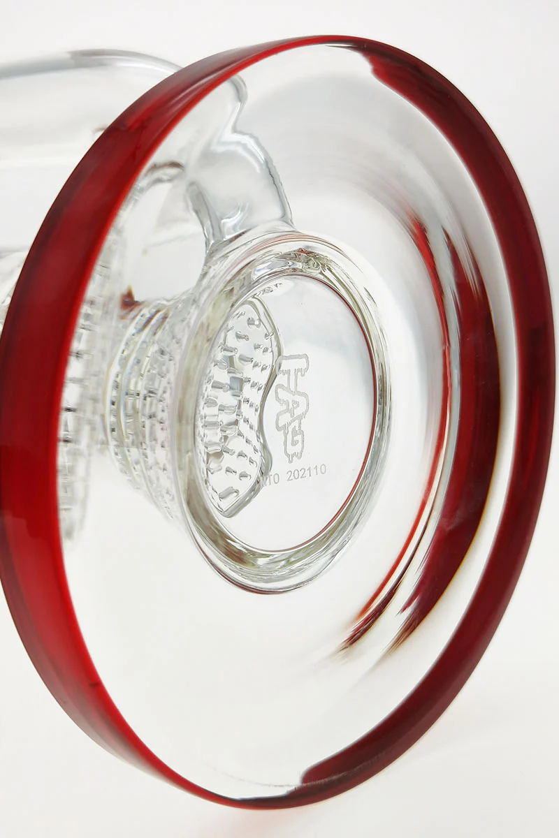 TAG - 16" Bent Neck Double Honeycomb Spinning Splash Guard Bong (18MM Female) - Image 17