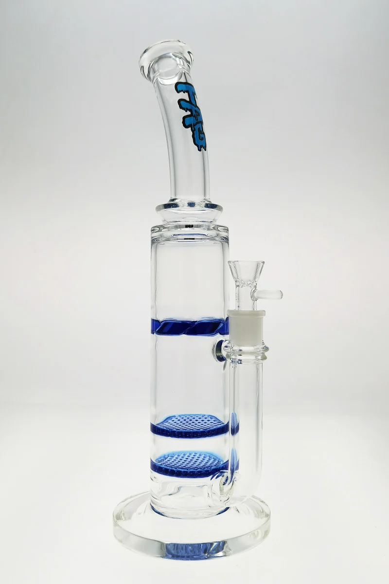 TAG - 16" Bent Neck Double Honeycomb Spinning Splash Guard Bong (18MM Female) - Image 20