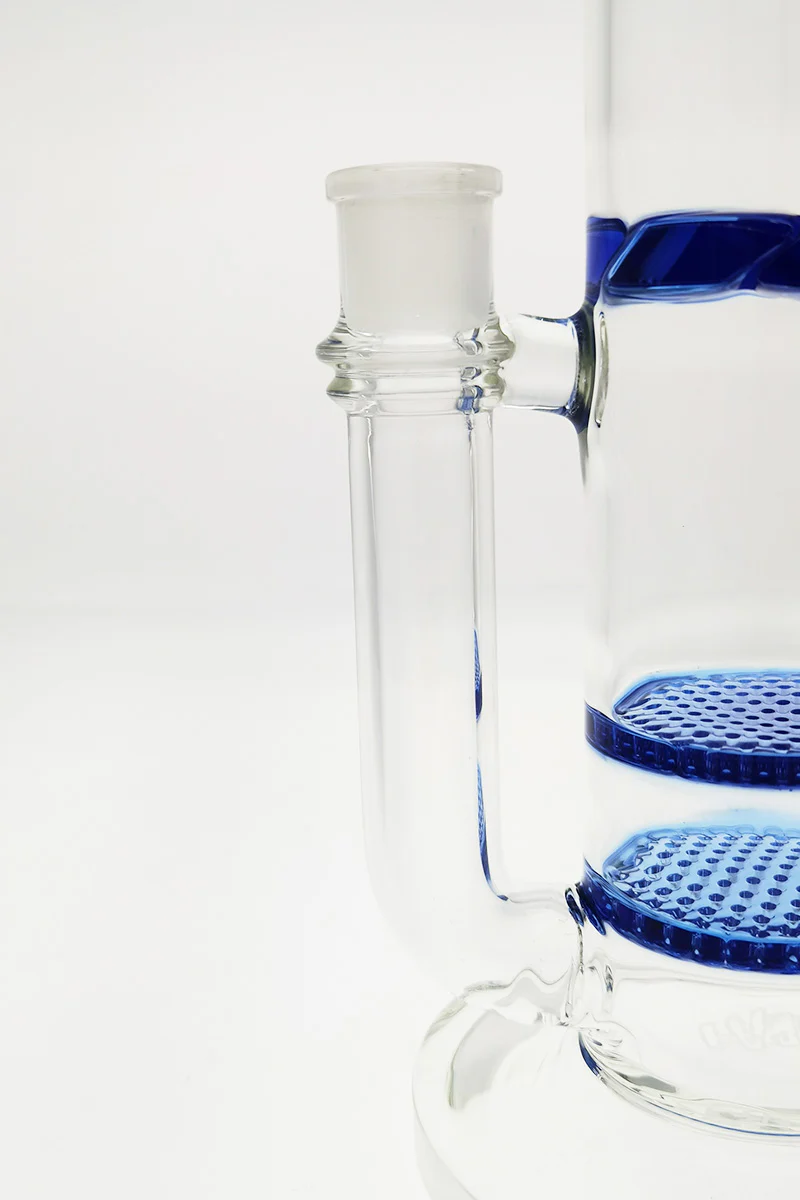 TAG - 16" Bent Neck Double Honeycomb Spinning Splash Guard Bong (18MM Female) - Image 29
