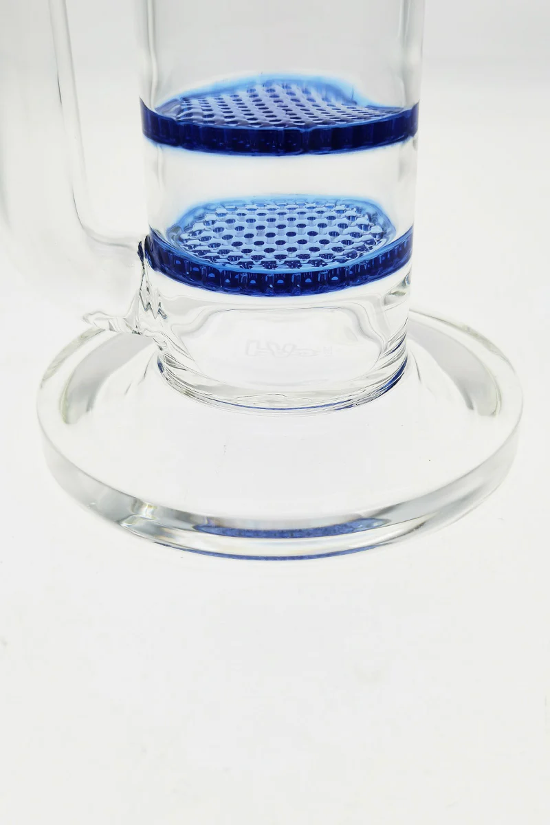 TAG - 16" Bent Neck Double Honeycomb Spinning Splash Guard Bong (18MM Female) - Image 30