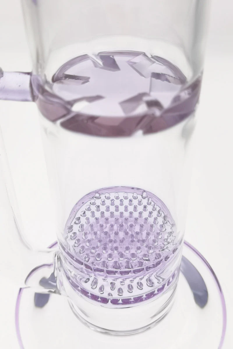 TAG - 16" Bent Neck Double Honeycomb Spinning Splash Guard Bong (18MM Female) - Image 42