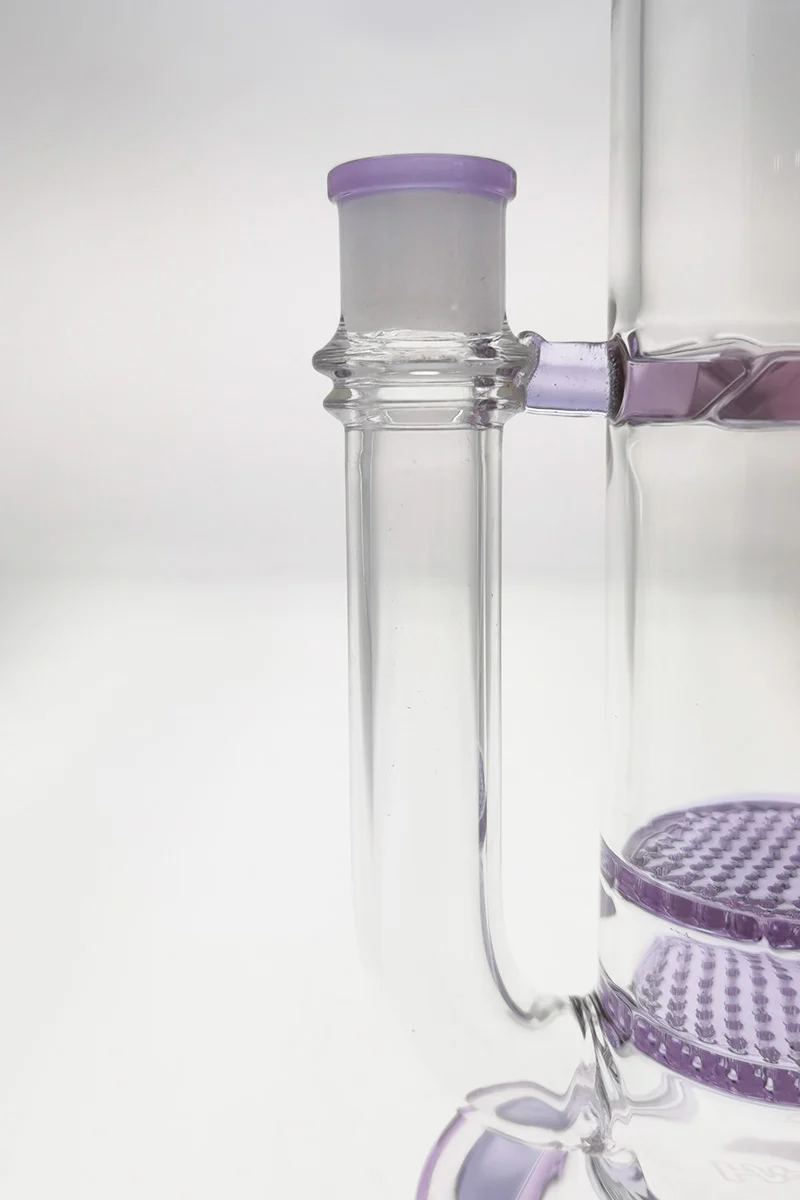 TAG - 16" Bent Neck Double Honeycomb Spinning Splash Guard Bong (18MM Female) - Image 45