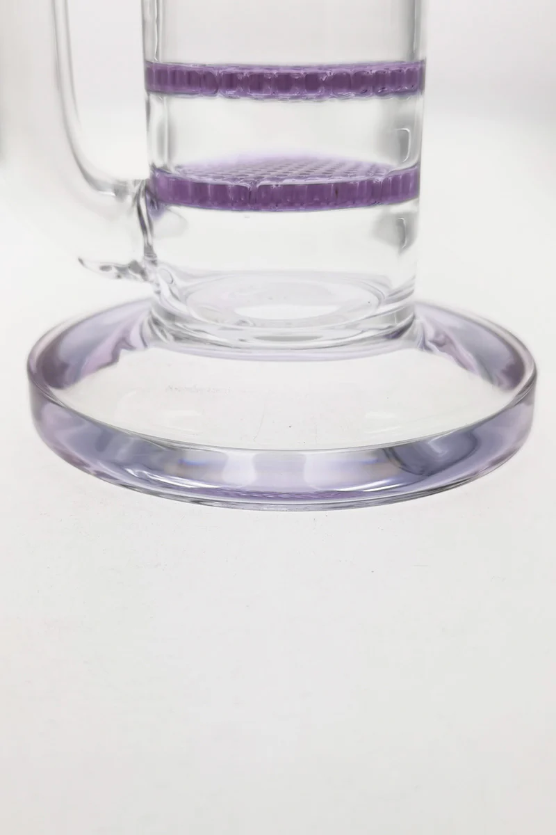TAG - 16" Bent Neck Double Honeycomb Spinning Splash Guard Bong (18MM Female) - Image 46