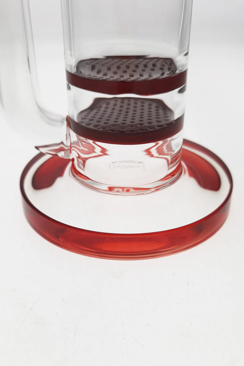 TAG - 16" Bent Neck Double Honeycomb Spinning Splash Guard Bong (18MM Female) - Image 56
