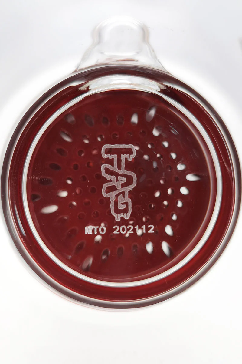 TAG - 16" Bent Neck Double Honeycomb Spinning Splash Guard Bong (18MM Female) - Image 57
