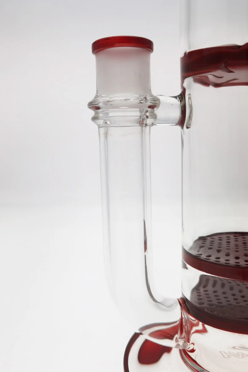 TAG - 16" Bent Neck Double Honeycomb Spinning Splash Guard Bong (18MM Female) - Image 82
