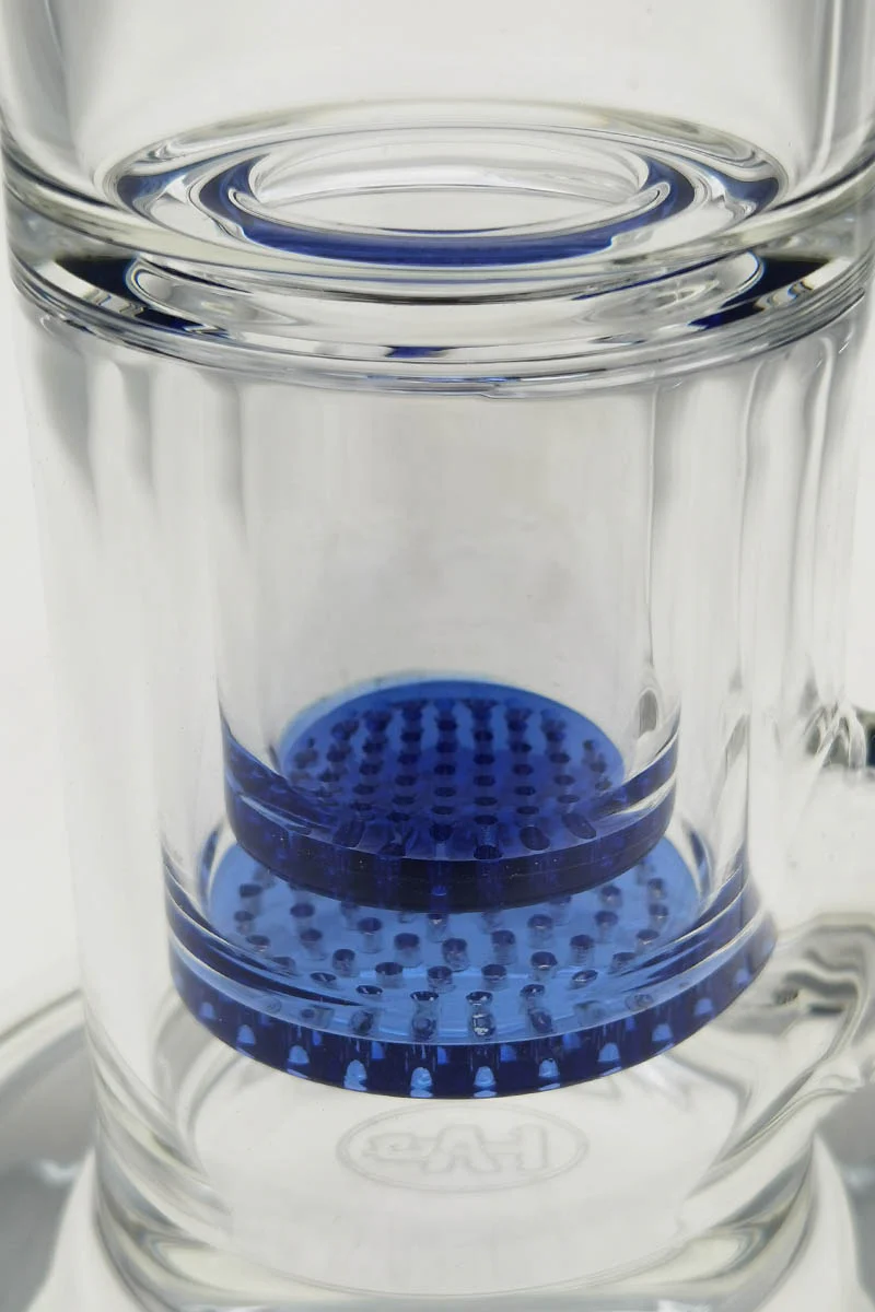TAG - 16" Bent Neck Double Interior Honeycomb with Spinning Splash Guard Bong (18MM Female) - Image 15