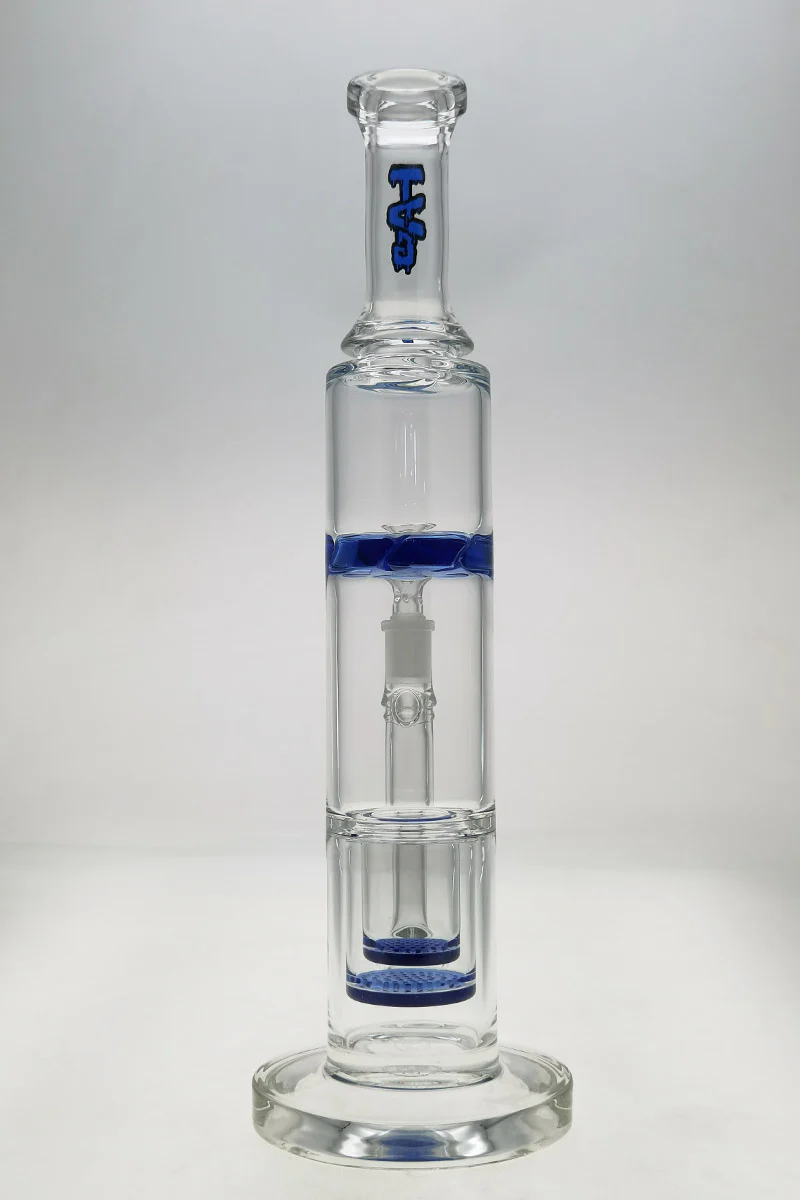 TAG - 16" Bent Neck Double Interior Honeycomb with Spinning Splash Guard Bong (18MM Female) - Image 5