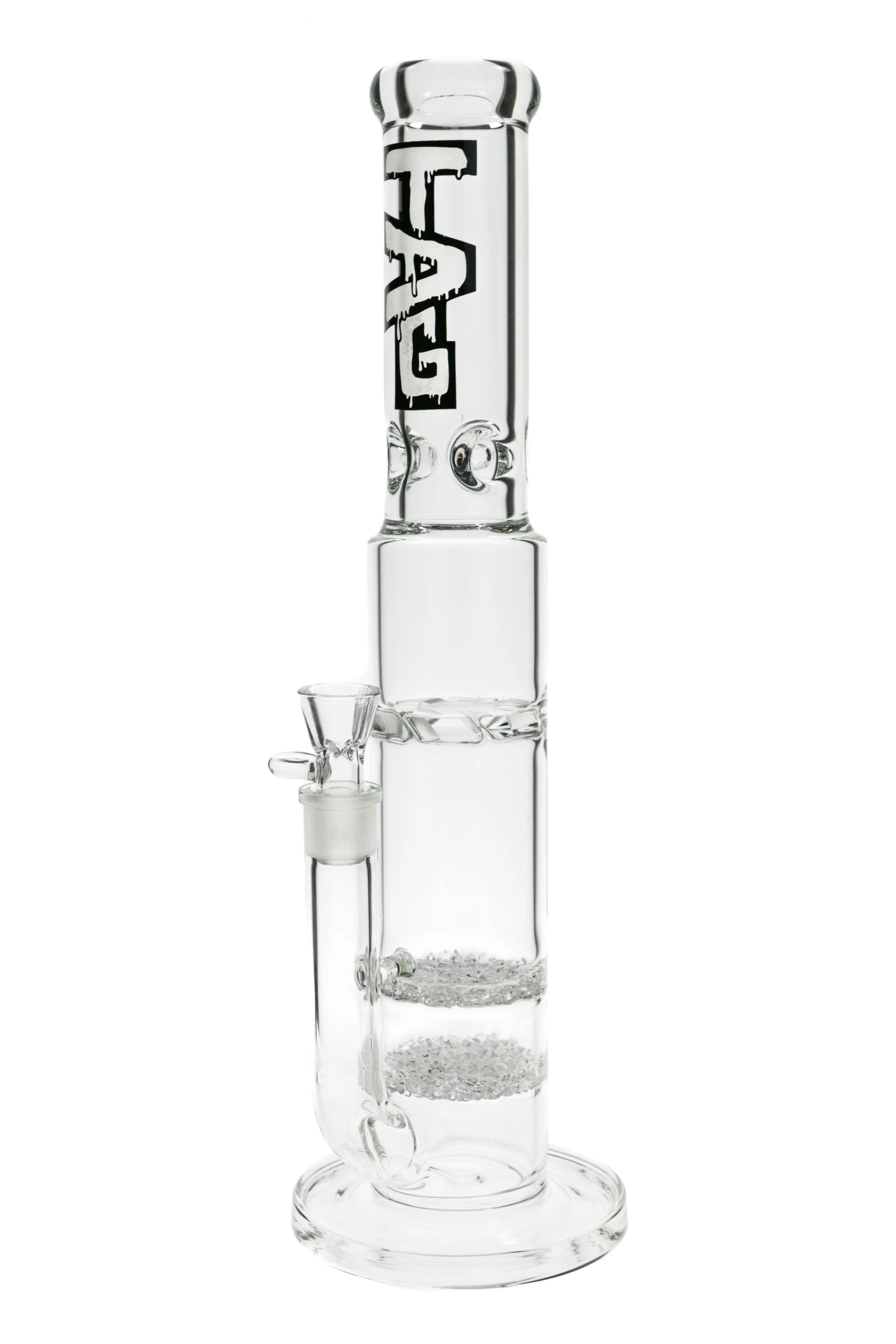 TAG - 16" Double Fritted Disc to Spinning Splash Guard Bong 50x7MM (18MM Female) - Image 17