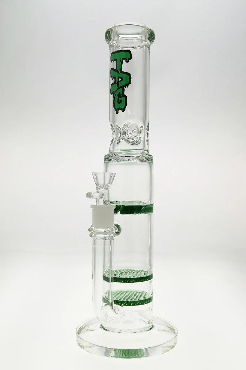 TAG - 16" Double Honeycomb to Spinning Splash Guard Bong 50x7MM (18MM Female) - Image 9