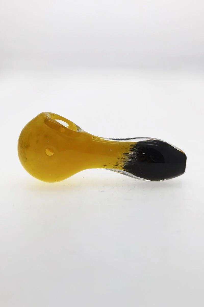 3.00" Dry Spoon Pipe w/ Multi-Color Frit (42g) Carb Hole: Left Side - Image 2