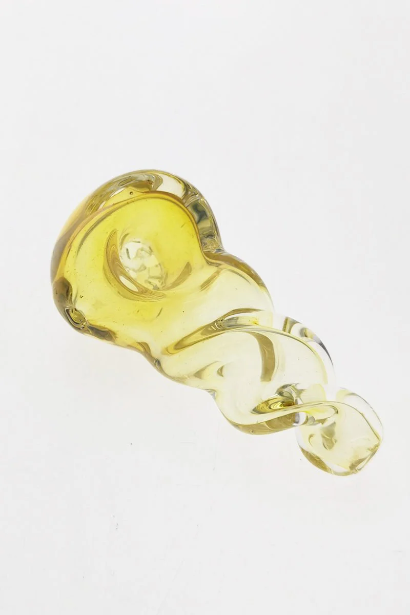 3.25" Dry Spoon Pipe w/ Twisted Body (59g) Carb Hole: Left Side