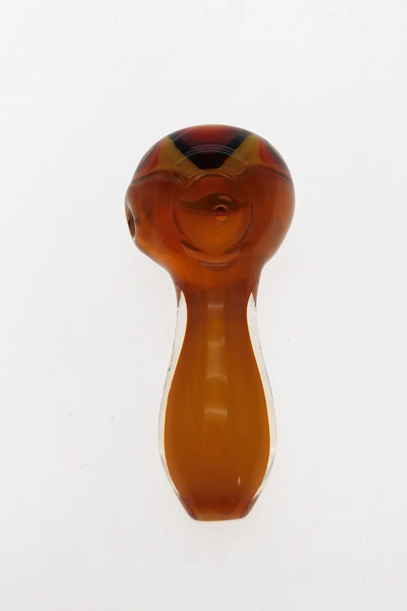 3.50" Dry Spoon Pipe w/ Bowl Head Pattern (70g) Carb Hole: Left Side