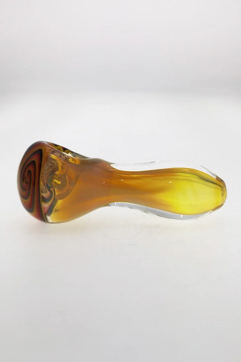 3.50" Dry Spoon Pipe w/ Bowl Head Pattern (70g) Carb Hole: Left Side - Image 6