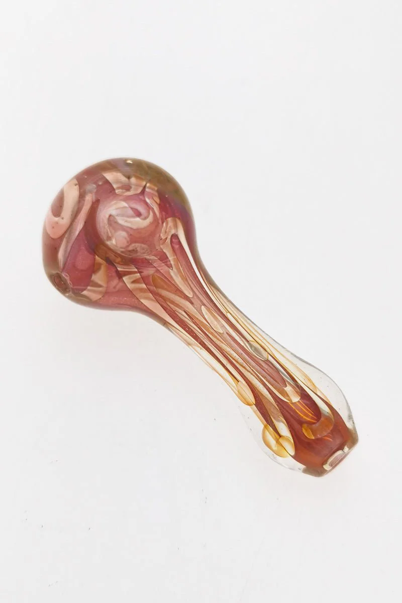 3.50" Dry Spoon Pipe w/ Ribbon (55g) Carb Hole: Left Side - Image 2