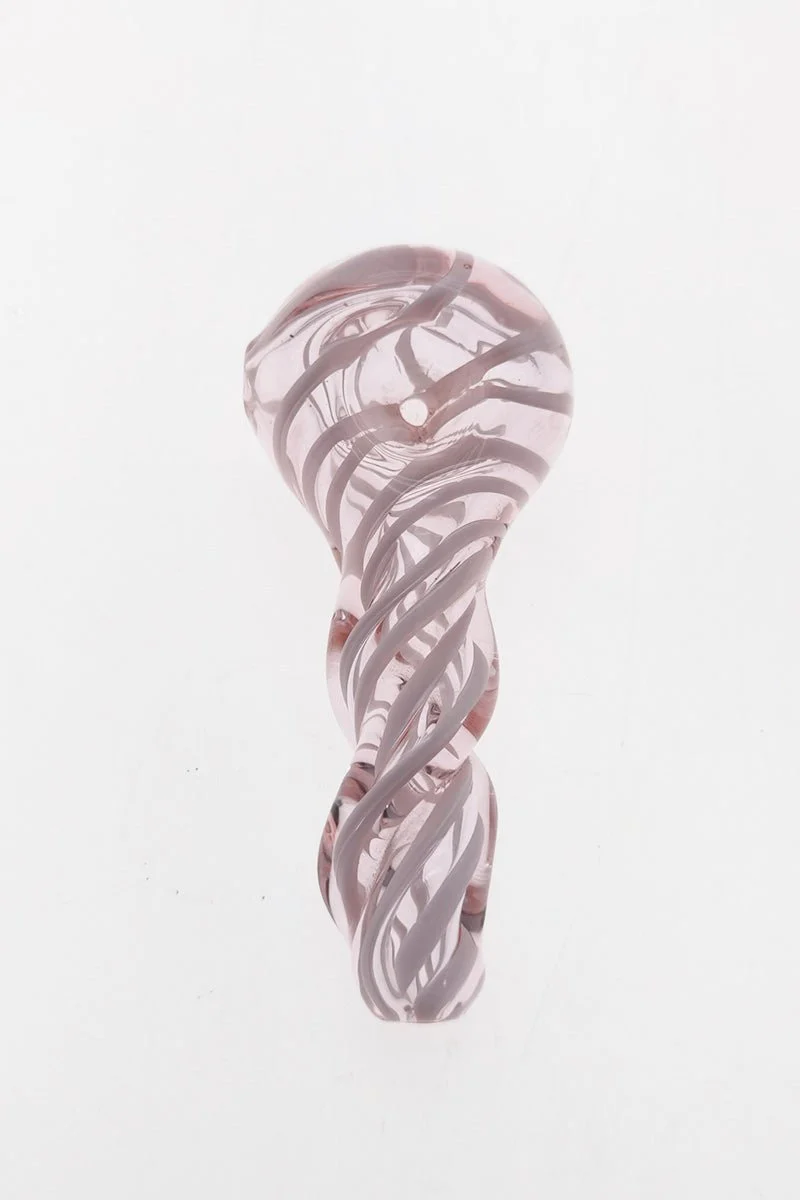 3.50" Dry Spoon Pipe w/ Twisted Body (55g) Carb Hole: Left Side - Image 3
