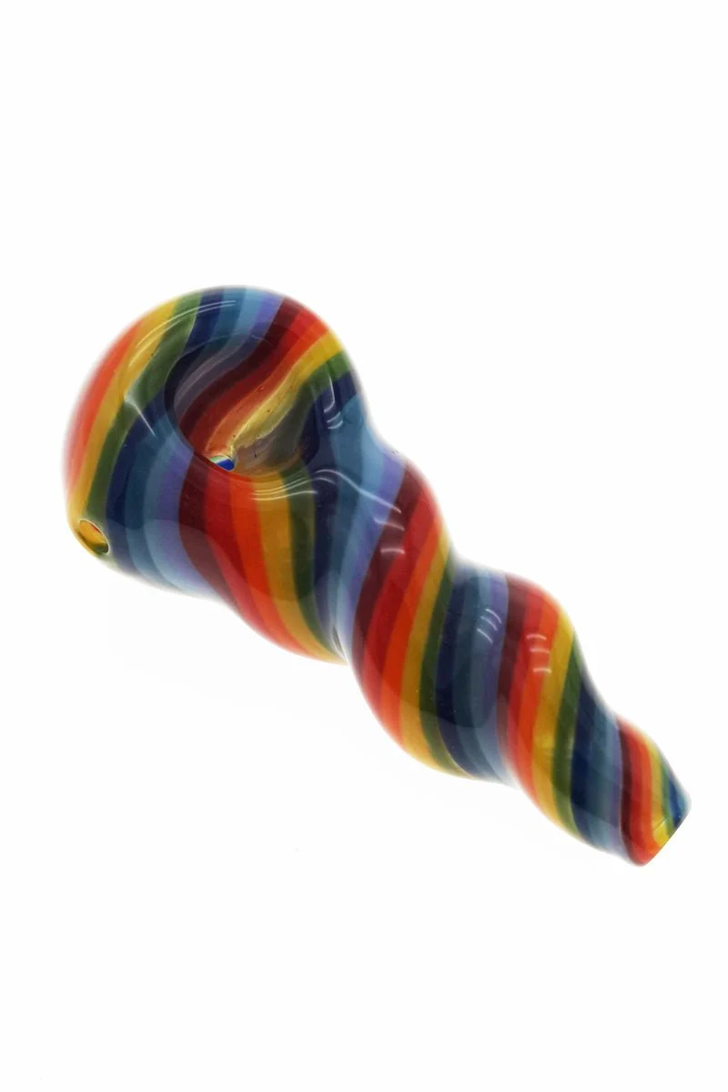 3.50" Dry Spoon Pipe w/ Twisted Body (55g) Carb Hole: Left Side - Image 4