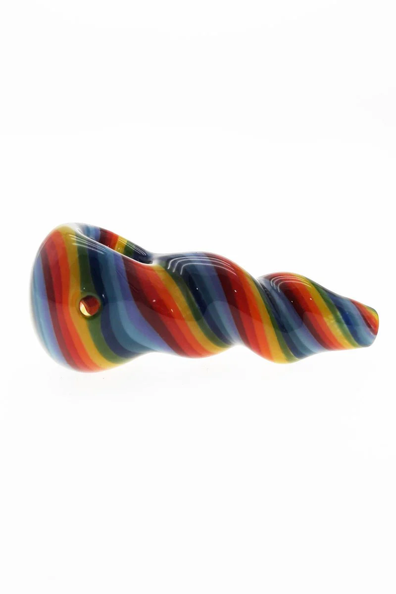 3.50" Dry Spoon Pipe w/ Twisted Body (55g) Carb Hole: Left Side - Image 5