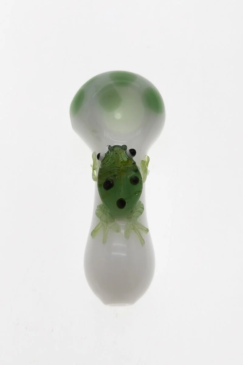3.75" Dry Spoon Pipe w/ Critters (71g) Carb Hole: Left Side - Image 2