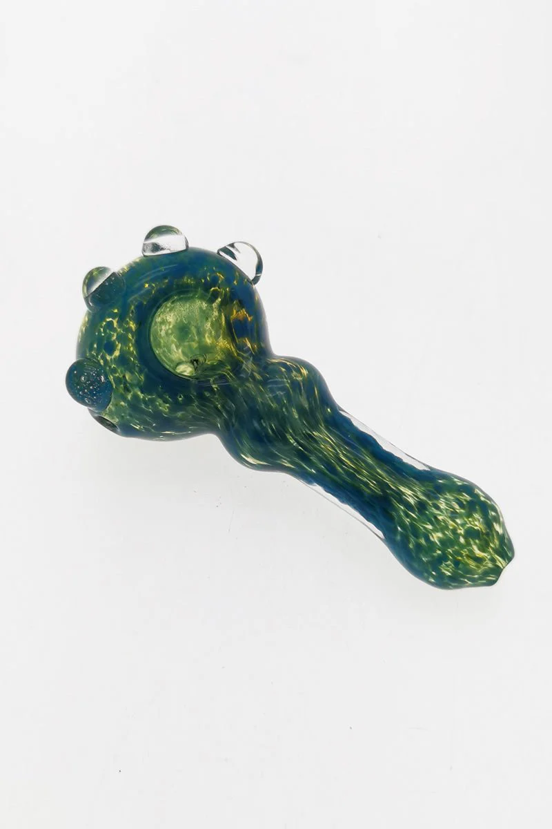 3.75" Dry Spoon Pipe w/ Marbles & Multi-Color (55g) Carb Hole: Left Side - Image 6