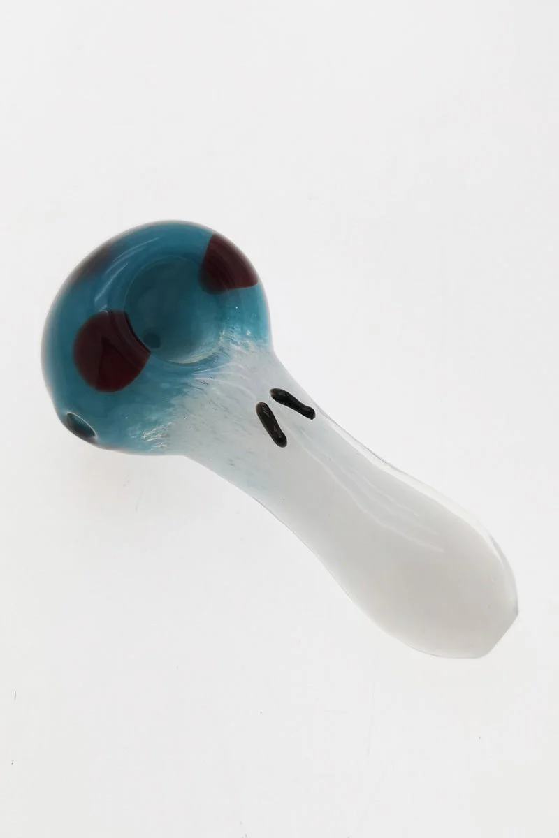 3.75" Dry Spoon Pipe w/ Multi-Color Frit (75g) Carb Hole: Left Side