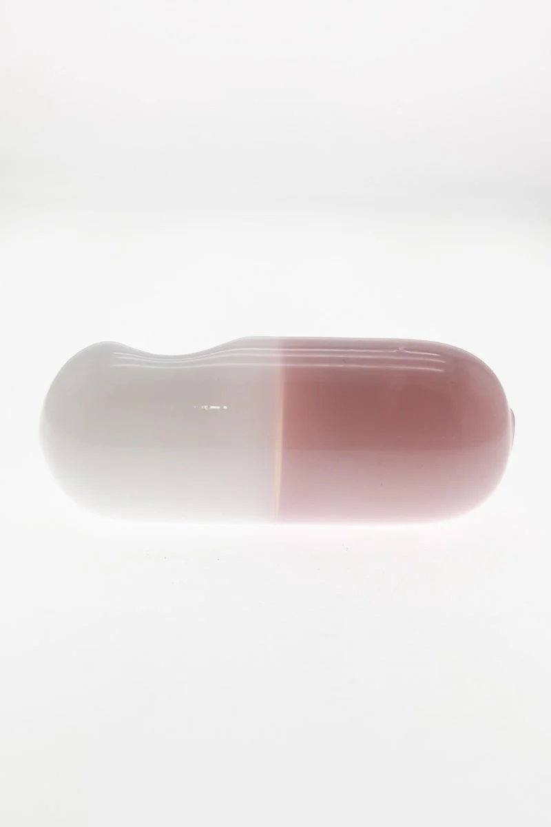 3.75" Dry Spoon Pipe w/ Pill Body (77g) Carb Hole: Center - Image 3