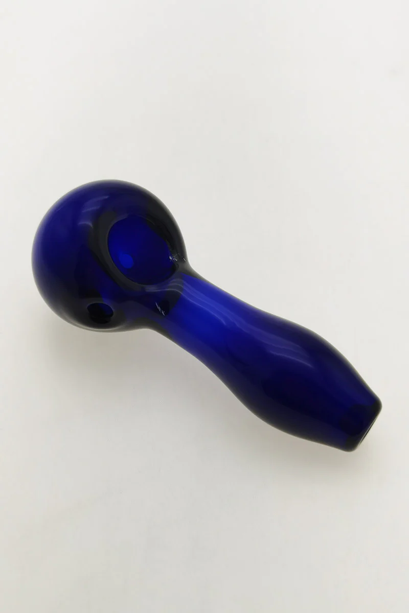 4.00" Dry Spoon Pipe w/ Ash Catcher (60g) Carb Hole: Left Side - Image 14