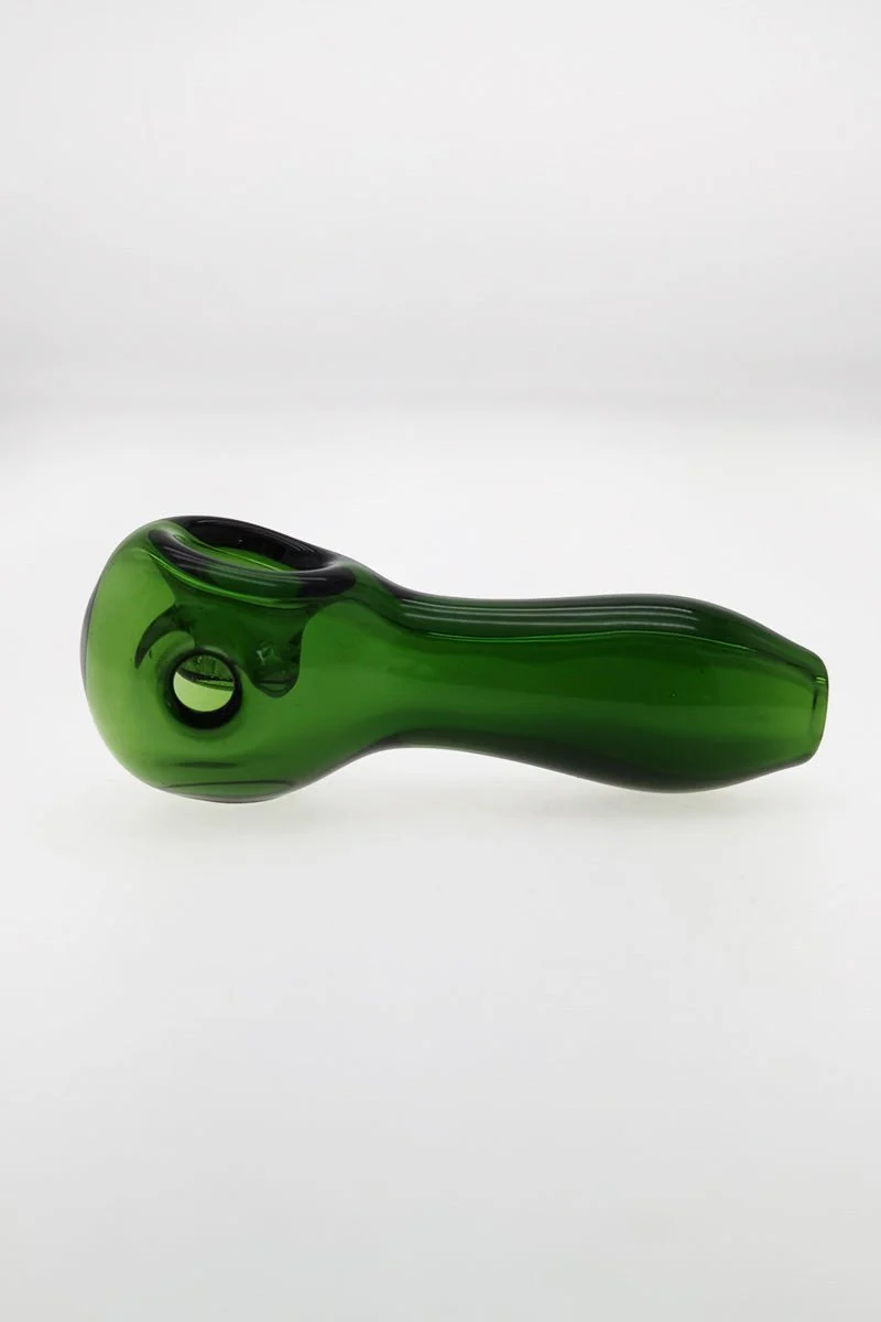 4.00" Dry Spoon Pipe w/ Built in Screen (90g) Carb Hole: Left Side - Image 3