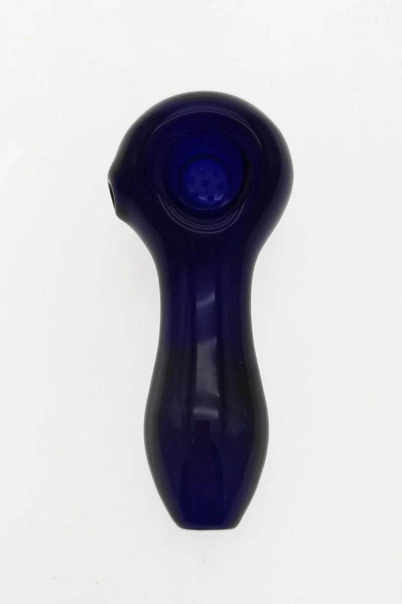 4.00" Dry Spoon Pipe w/ Built in Screen (90g) Carb Hole: Left Side - Image 5