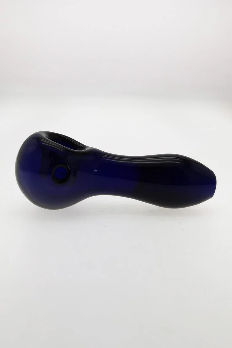 4.00" Dry Spoon Pipe w/ Built in Screen (90g) Carb Hole: Left Side - Image 6