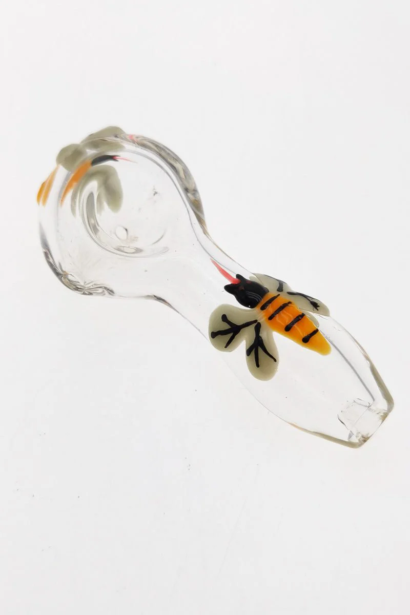 4.00" Dry Spoon Pipe w/ Critters (66g) Carb Hole: Left Side