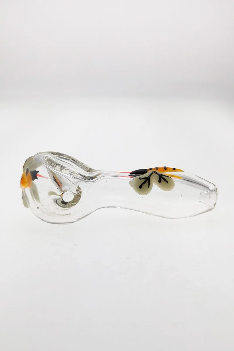 4.00" Dry Spoon Pipe w/ Critters (66g) Carb Hole: Left Side - Image 3