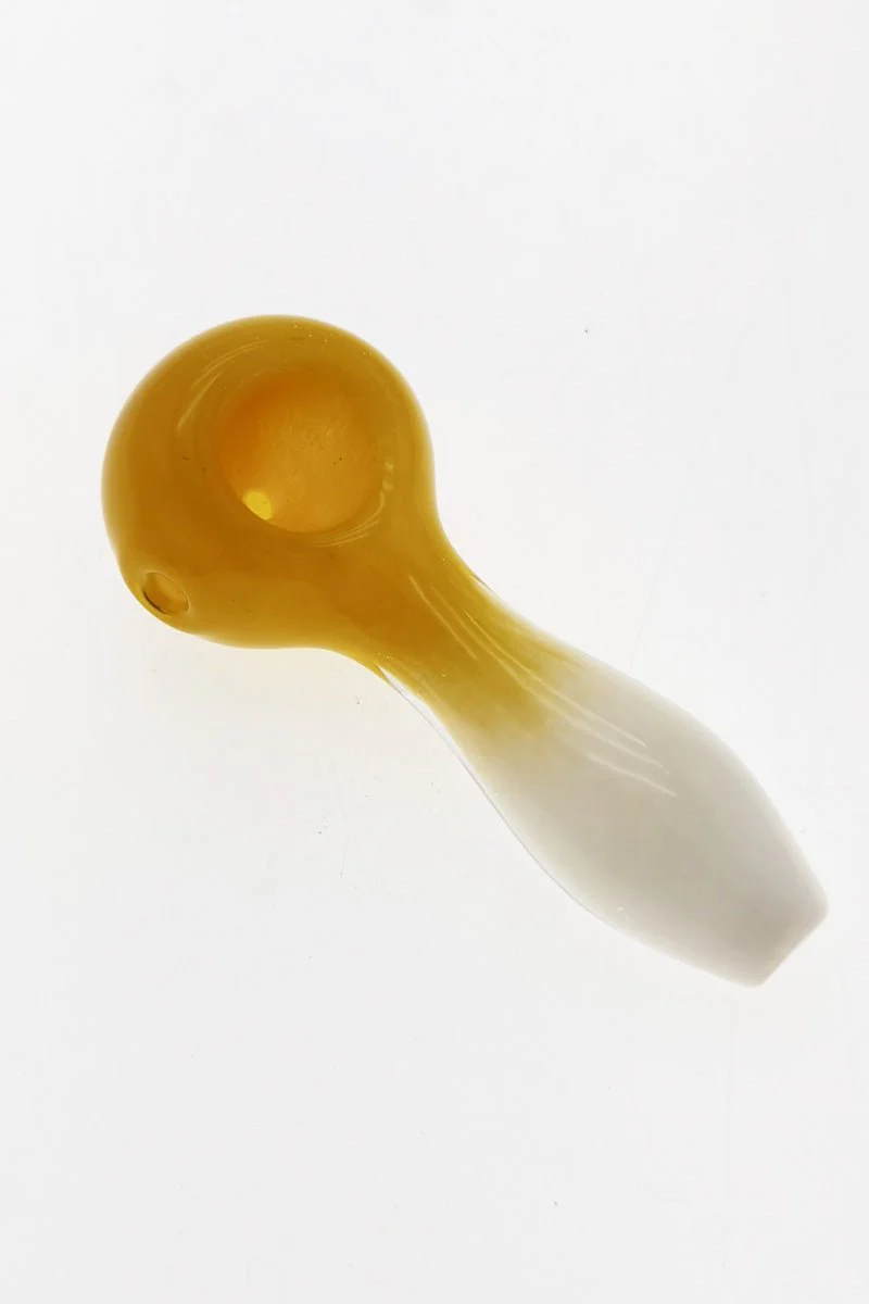 4.00" Dry Spoon Pipe w/ Multi-Color Frit (70g) Carb Hole: Left Side - Image 10