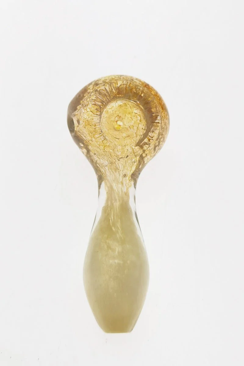 4.00" Dry Spoon Pipe w/ Multi-Color Frit (70g) Carb Hole: Left Side - Image 3