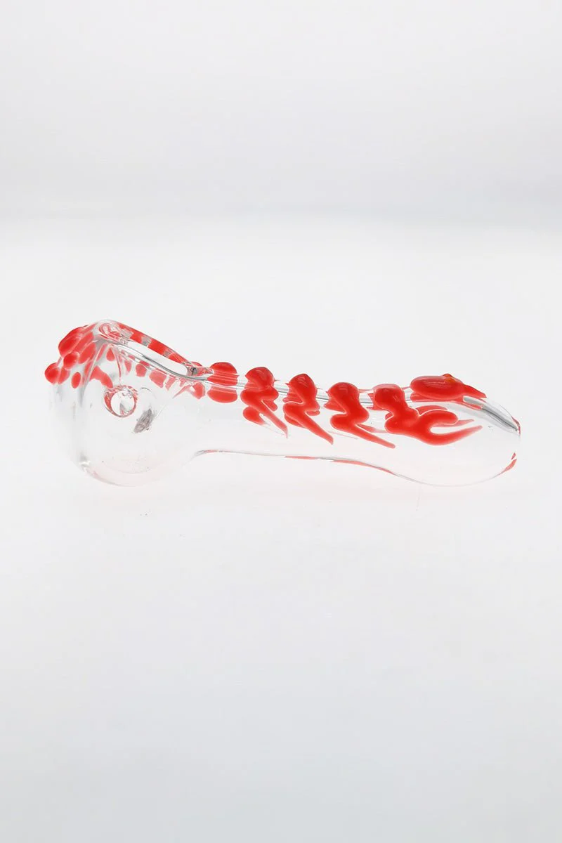 4.00" Dry Spoon Pipe w/ Ribbon (47g) Carb Hole: Left Side - Image 3