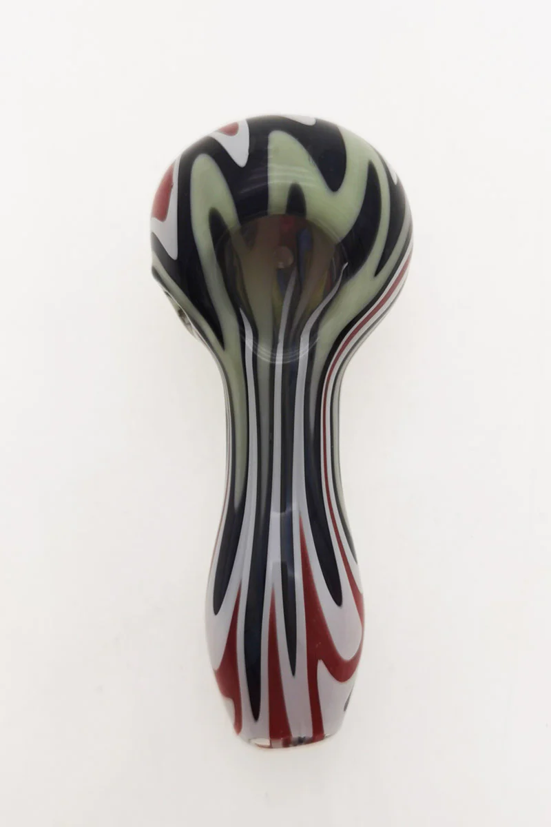 4.00" Dry Spoon Pipe w/ Wig Wag (50g) - Image 20