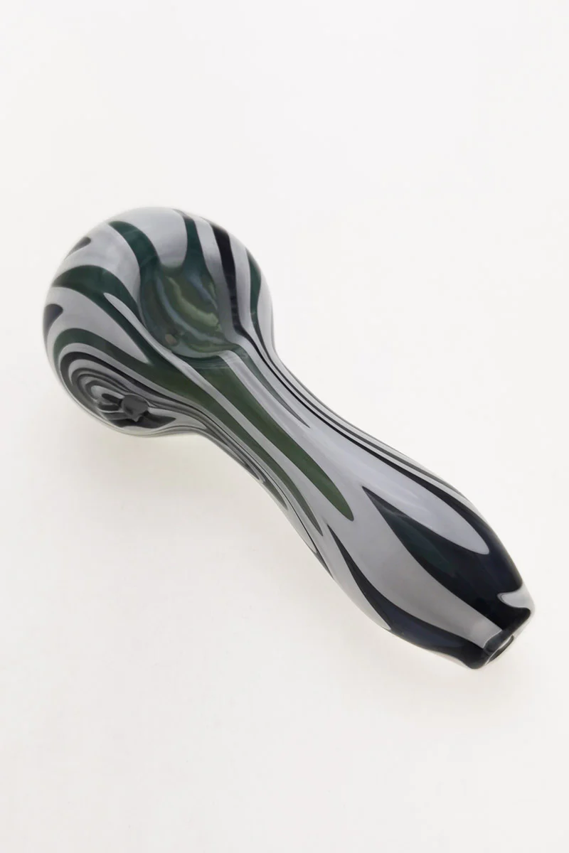 4.00" Dry Spoon Pipe w/ Wig Wag (50g) - Image 29