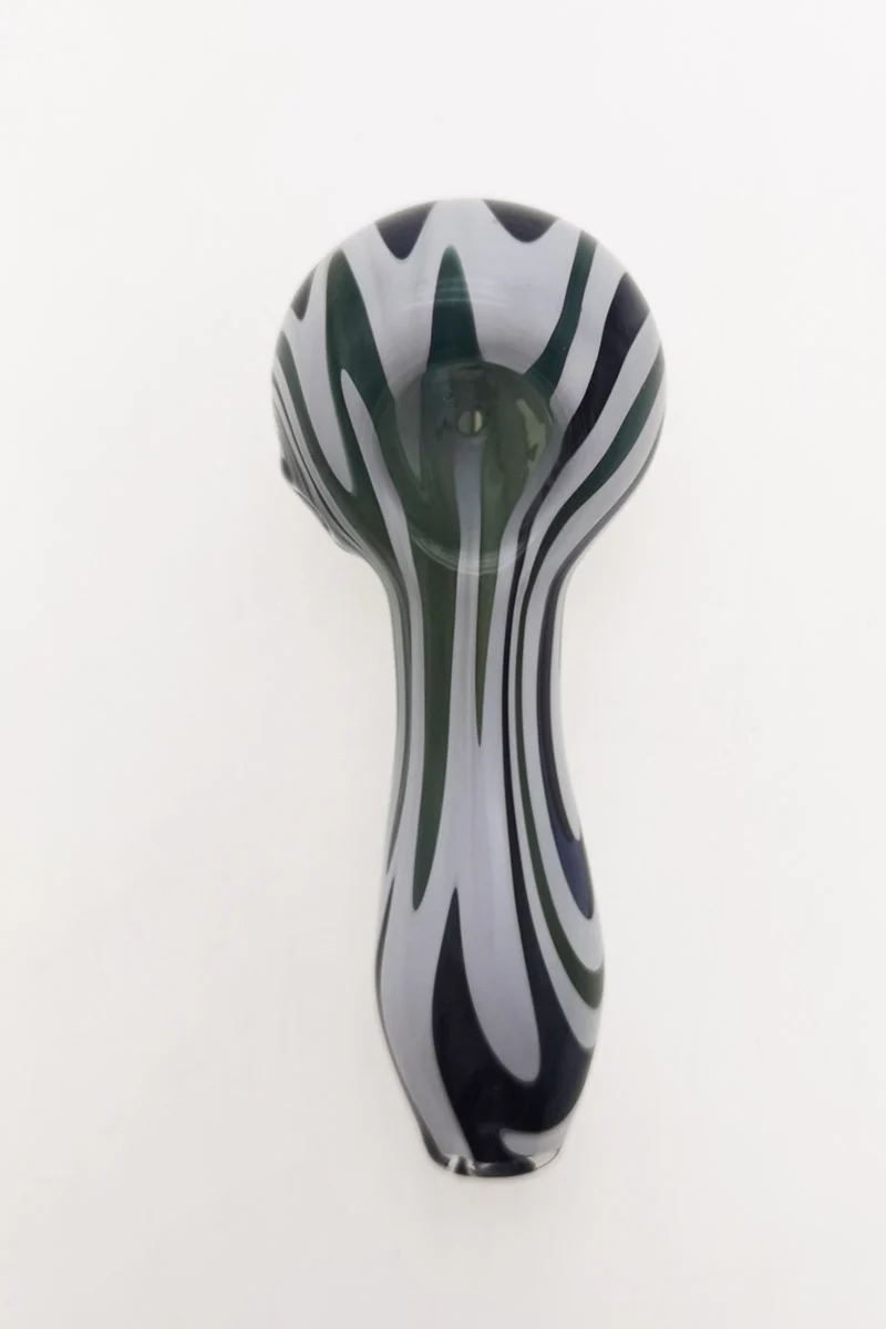 4.00" Dry Spoon Pipe w/ Wig Wag (50g) - Image 30