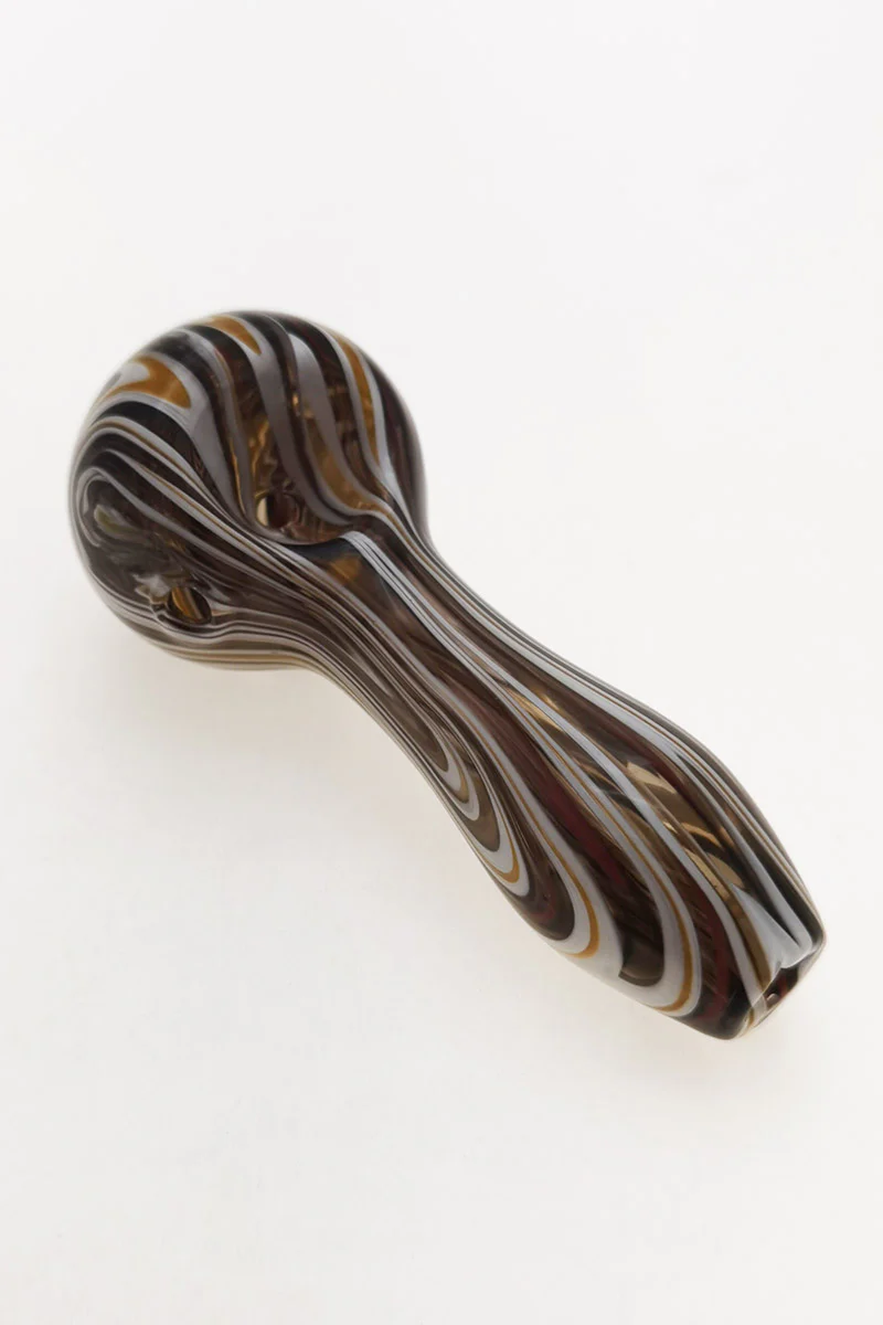4.00" Dry Spoon Pipe w/ Wig Wag (50g) - Image 33