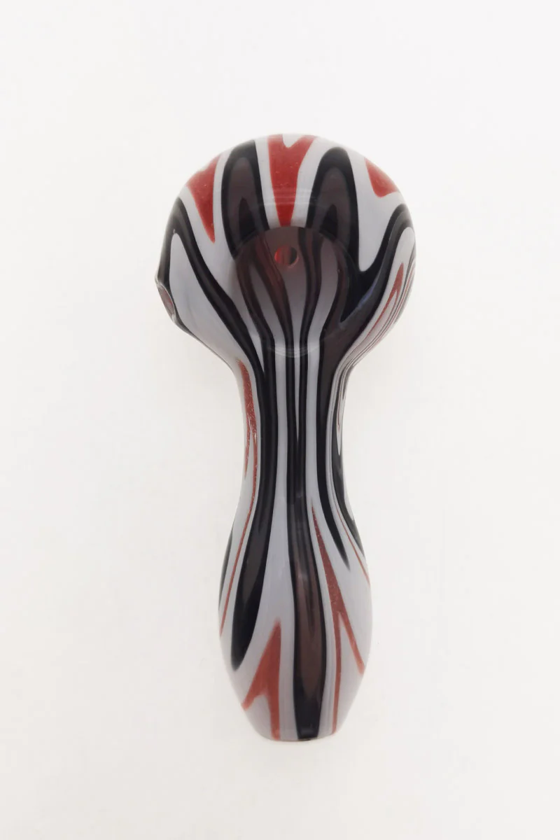 4.00" Dry Spoon Pipe w/ Wig Wag (50g) - Image 36