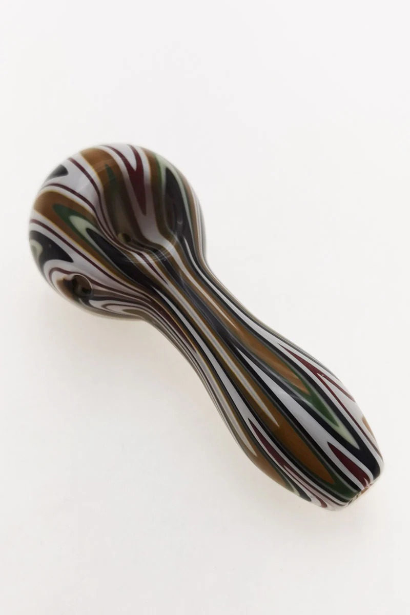 4.00" Dry Spoon Pipe w/ Wig Wag (50g) - Image 43