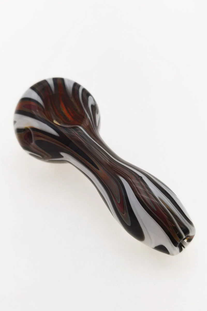 4.00" Dry Spoon Pipe w/ Wig Wag (50g) - Image 46