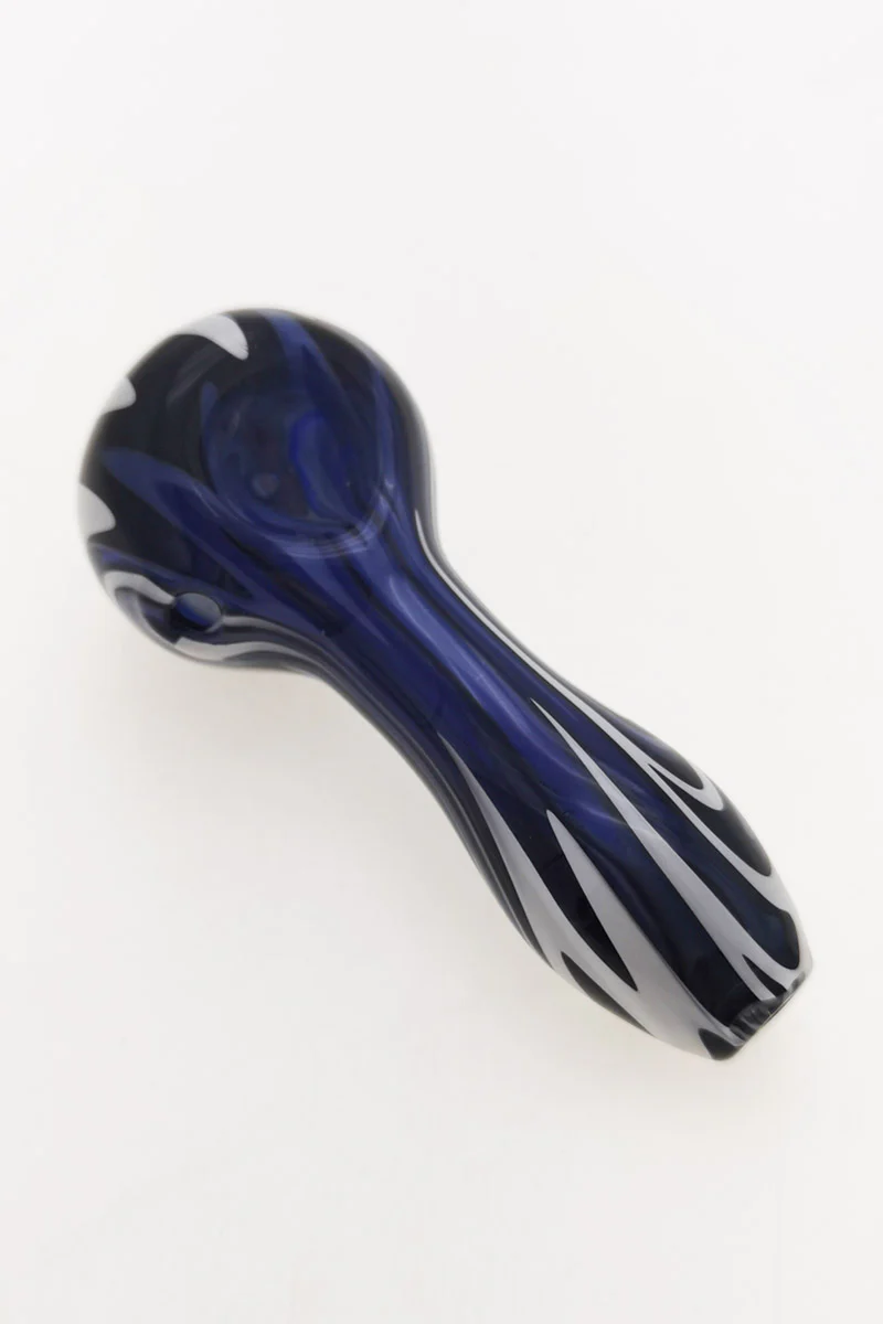 4.00" Dry Spoon Pipe w/ Wig Wag (50g) - Image 48