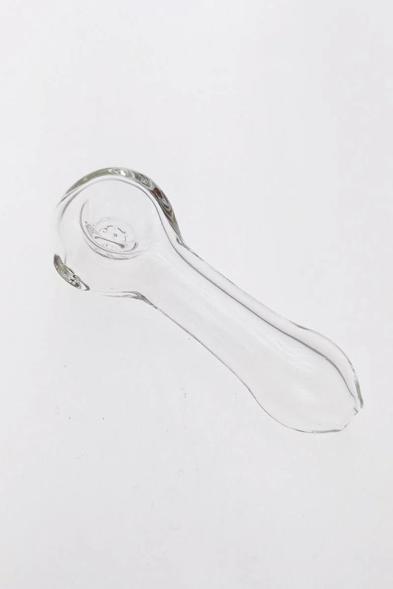 4.25" Dry Spoon Pipe w/ Built In Screen (75g) Carb Hole: Left Side - Image 3
