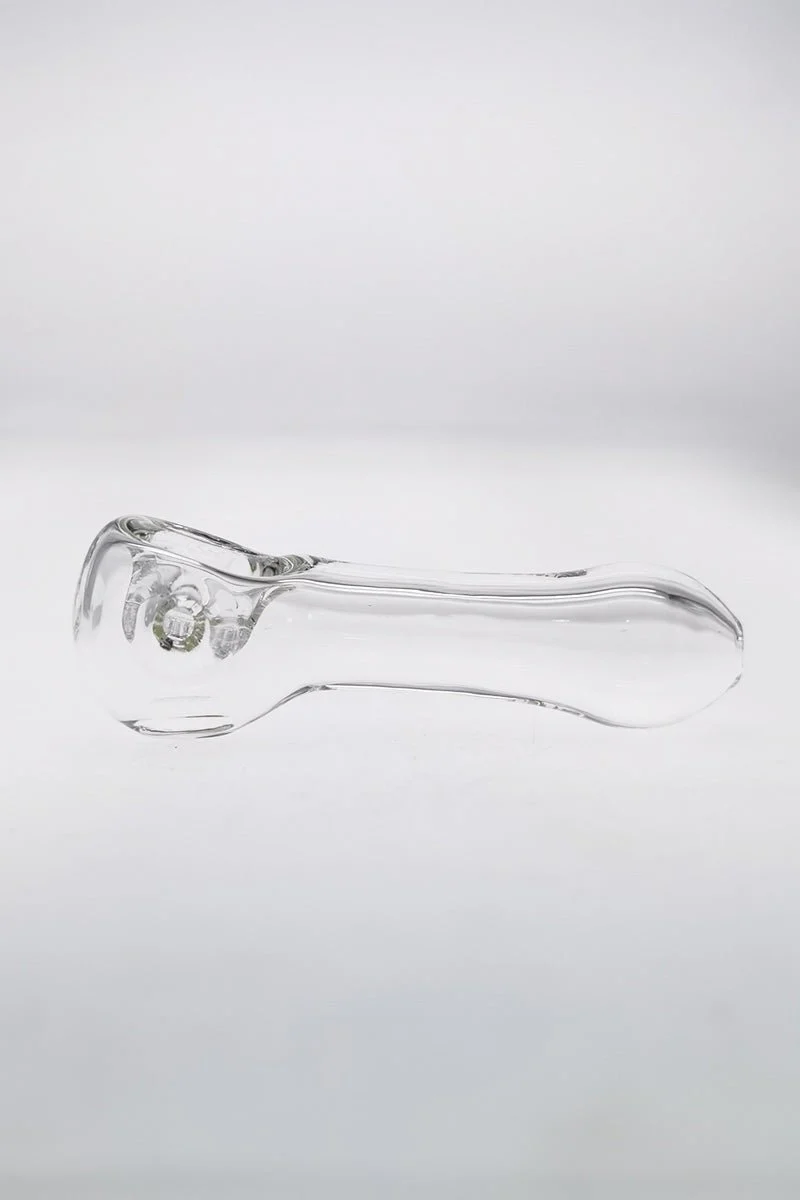 4.25" Dry Spoon Pipe w/ Built In Screen (75g) Carb Hole: Left Side - Image 4